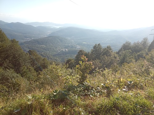 view on the city of Tkibuli from a nearby hill